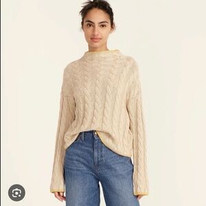 J. Crew Cream Cable Knit Sweater